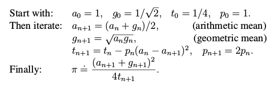 PI from iteration