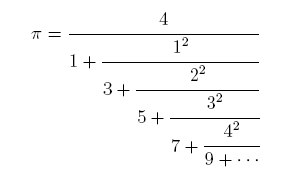 PI as continued fraction